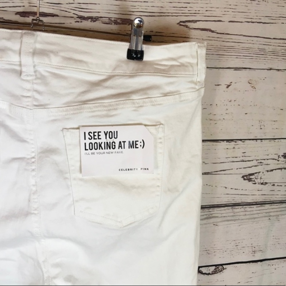 Celebrity Pink High Waist White Skinny Jeans 18 - Picture 3 of 3